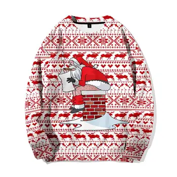 Рождественские свитера с Санта-Клаусом, пуловеры, теплые рождественские свитера с длинными рукавами, женские свитера-новинки для домашних вечеринок