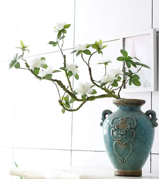 Роскошные Азалии Искусственные ветви деревьев белые кукушки длинный формовочный стебель произвольного изгиба ротанговые шелковые цветы для домашнего декора
