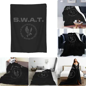 Сверхмягкое Флисовое Одеяло Swat Lapd Los Angeles Police Dep Из Сериала S.W.A.T., Вдохновленного Перезагрузкой, Пушистое