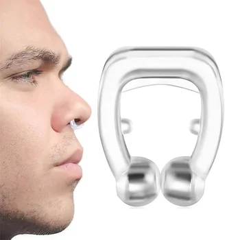 Силиконовый магнитный зажим для носа, решение для устройства сна - Удобное облегчение для носа во время сна, подходит для мужчин и женщин (1 шт.)