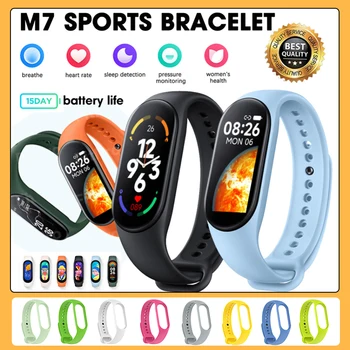 Спортивные смарт-часы M7 Для мужчин и женщин, пульсометр, монитор артериального давления, смарт-часы, фитнес-трекер, Электронный браслет для телефонов