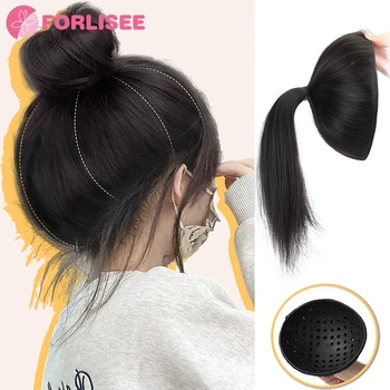 Сумка для парика FORLISEE Maruki Head, Женская маска для волос из кожи Помело, Волшебное средство для увеличения объема волос, Пушистые круги для волос