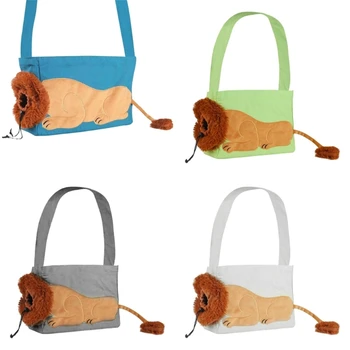 Сумка-тоут для щенков для путешествий, мультяшная сумка через плечо для домашних животных большой емкости