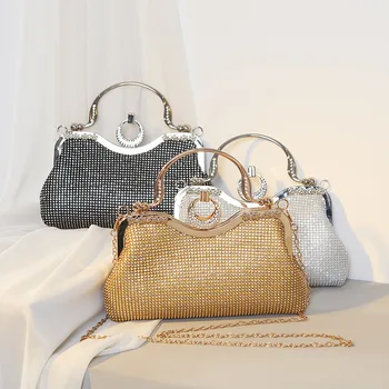 Темпераментная женская ручная сумка Модный Тренд, сумка для ужина с бриллиантами, Женская сумка для вечеринки, Маленькая свадебная сумка, кошелек-клатч