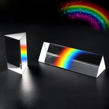 Треугольная Призма Rainbow Prisma K9 Crystal Glass Фотографическая Призма Color Physics Light Experiment