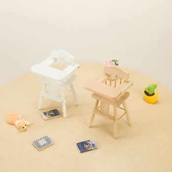 Украшение для кукольного домика из 1 шт., мини-детский обеденный стул, модель стула для фотосъемки, реквизит