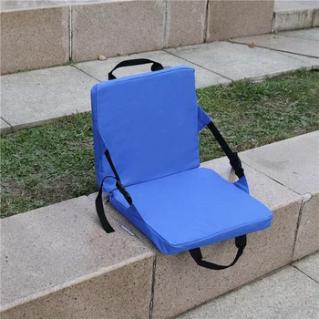 Уличный складной стул с квадратной подушкой для стула, пляжный стул со спинкой для стадиона, кемпинг, пешие прогулки