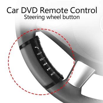 Универсальная Кнопка Дистанционного Управления Рулевым Колесом Автомобиля, Многофункциональное Беспроводное Управление Bluetooth для 2DIN DVD-Плеера