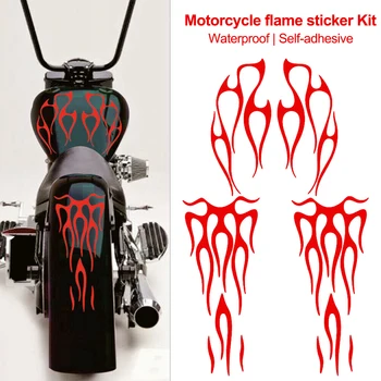 Универсальная наклейка на мотоцикл в красном стиле, наклейки, накладки для Suzuki, для Honda Shadow, для BMW, Бензобак и крыло мотоцикла