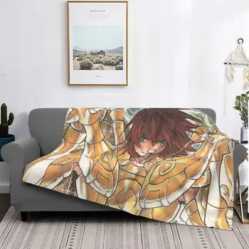 Флисовое одеяло Saint Seiya Summer Libra Dohko, многофункциональные супер теплые пледы для дома, покрывало на кровать на открытом воздухе
