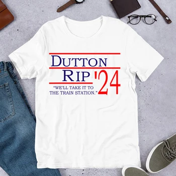 Футболка Dutton Rip 2024, мы возьмем ее на вокзал, хлопковые футболки с графическим рисунком