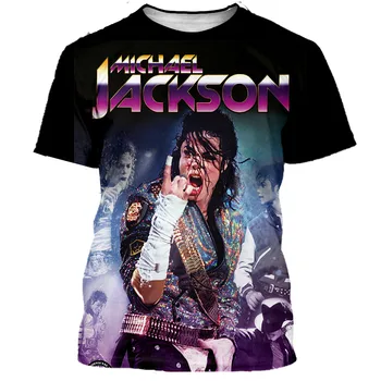 Футболка Майкла Джексона, мужские и женские модные повседневные футболки с 3D-принтом, футболка оверсайз в стиле Харадзюку, уличная одежда, футболки, топы