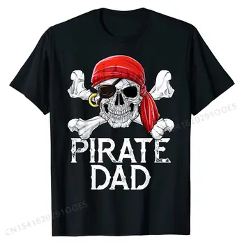 Футболка с пиратским папой, футболки с изображением флага Роджера, черепа и скрещенных костей, хлопковые футболки для мужчин, футболки с принтом, фирменная повседневная одежда