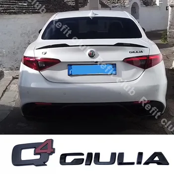 Черная наклейка Q4 GIULIA для укладки логотипа на хвост автомобиля Наклейки с эмблемой для модификации Alfa Romeo Giulia Stelvio Аксессуары