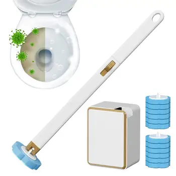Щетка для унитаза, Туалетная щетка многоразового использования с мягкой насадкой, Бытовые щетки для чистки стеклянных напольных зеркал.
