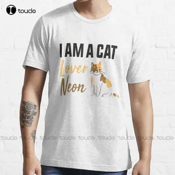 Я любитель кошек Неоновый - Забавный подарок маме, женщине, любящей футболку, Модные креативные футболки для отдыха, уличная одежда