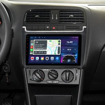 Яркий Черный 8 + 256G Android-Радио Для Volkswagen Polo MK5 2009 2010 2018 2019 2020 Автомобильный Мультимедийный CarPlay 4G SIM GPS Головное Устройство