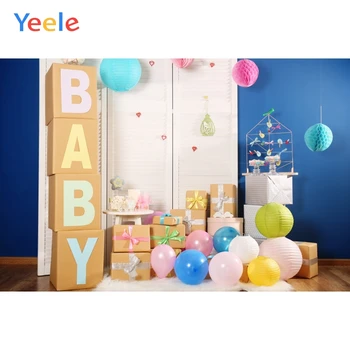Вечеринка по случаю дня рождения Воздушные шары для новорожденных Подарки Сцена в комнате Детские фотографические фоны Фоны для фотосъемки в фотостудии