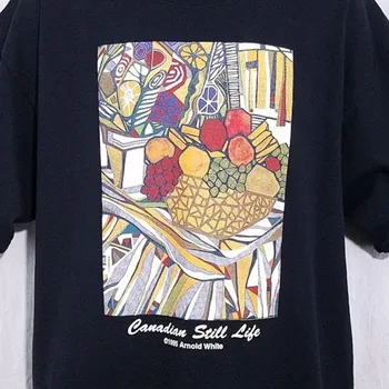 Канадская футболка с натюрмортом Винтаж 90-х 1995 Арнольд Уайт Художник Мужской Размер XL
